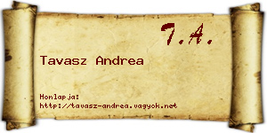 Tavasz Andrea névjegykártya