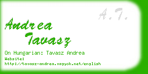 andrea tavasz business card
